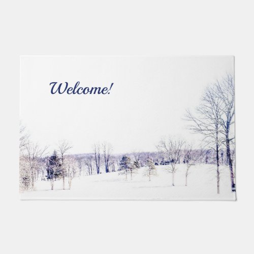 Winter Snow Scene _ Welcome _ Doormat