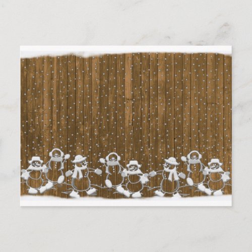 Winter Snow Snowman Peace Love Destiny Postcard