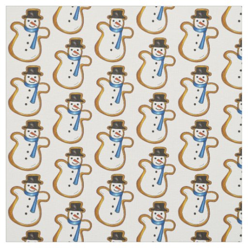 Winter Snow Snowmen Snowman Sugar Cookie Fabric