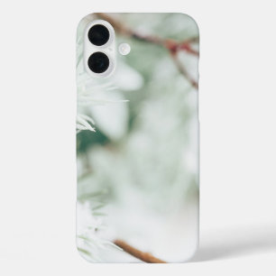 Winter Snow sparkly black and White iPhone 16 Plus Case