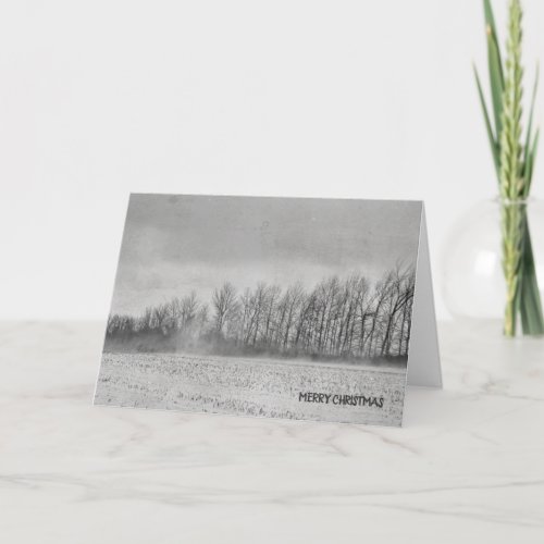 Winter Snow Squalls Snowy Cold Landscape Season Holiday Card