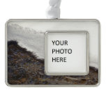 Winter Snow Stream Stripes Christmas Ornament