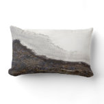 Winter Snow Stream Stripes Lumbar Pillow