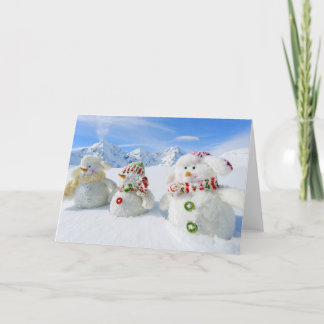 Winter, Snow, Sun And Fun, Christmas Holiday Card