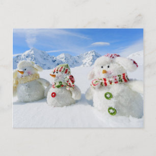 Winter, Snow, Sun And Fun, Christmas Holiday Postcard