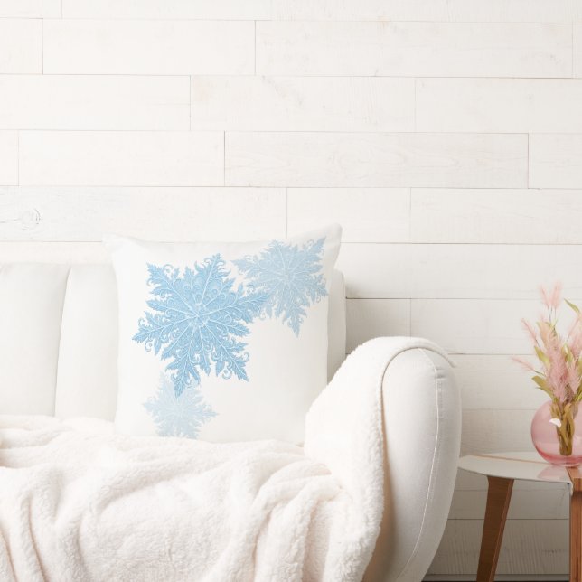 Winter Snow  Throw Pillow (Couch)