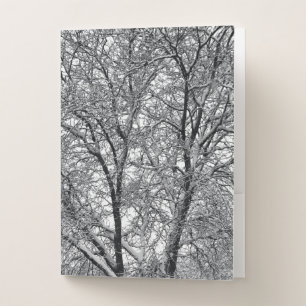 Winter Snow Tree Branches Photograph Pocket Folder