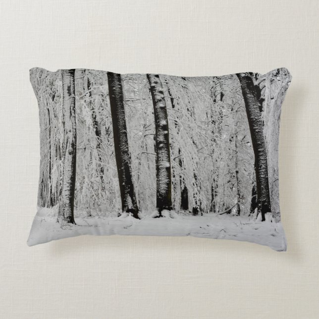 Winter Snow Trees   -     - Accent Pillow (Back)