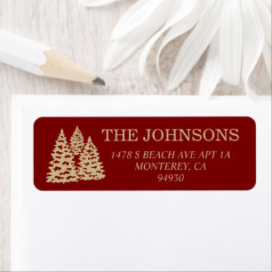 Winter Snow Trees Return Address Label