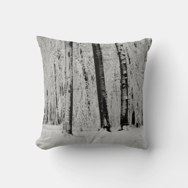 Winter Snow Trees   -     - Throw Pillow (Front)
