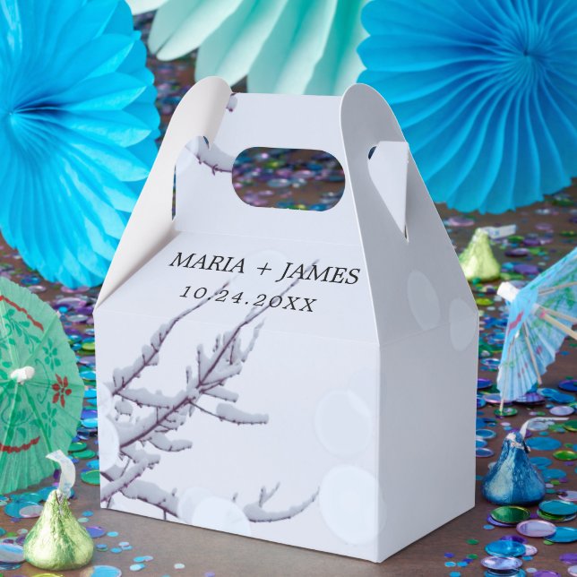Winter Snow Wedding Favor Boxes (Party)