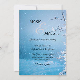 Winter Snow Wedding Invitation