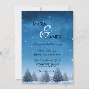 Winter Snow Wedding Invitation