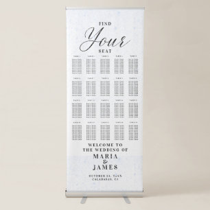 Winter Snow Wedding Vertical Retractable Banner