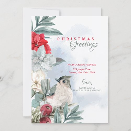 Winter Snowbird Moving Holiday Card