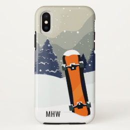 Winter Snowboard custom monogram phone cases