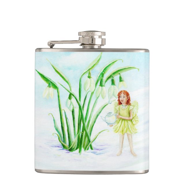 Winter Snowdrop Fairy Magic Flask (Front)