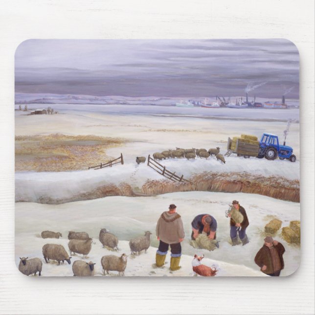 Winter Snowfall Mouse Pad (Front)