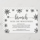 Winter Snowfall Post Wedding Brunch Invitation (Front/Back)
