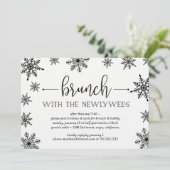 Winter Snowfall Post Wedding Brunch Invitation (Standing Front)