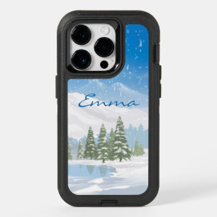  Winter Snowfall Scenery Personalized  OtterBox iPhone 14 Pro Case