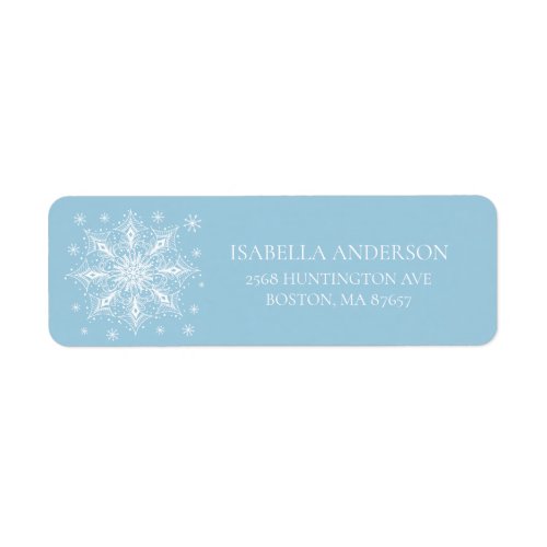 Winter Snowflake Address Label