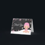 Winter Snowflake Baby Girl Pink Thank You Card<br><div class="desc">Winter Snowflake Baby Girl Pink Thank You Card</div>