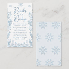 Winter Snowflake Baby Shower Books for Baby Cards
