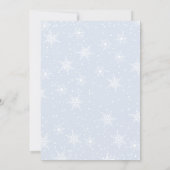 Winter Snowflake Baby Shower Brunch Chalkboard Invitation (Back)