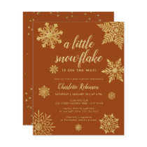 Winter Snowflake Baby Shower Budget Invitation