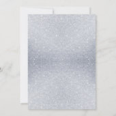 WInter Snowflake Birthday Invitation Glitter (Back)