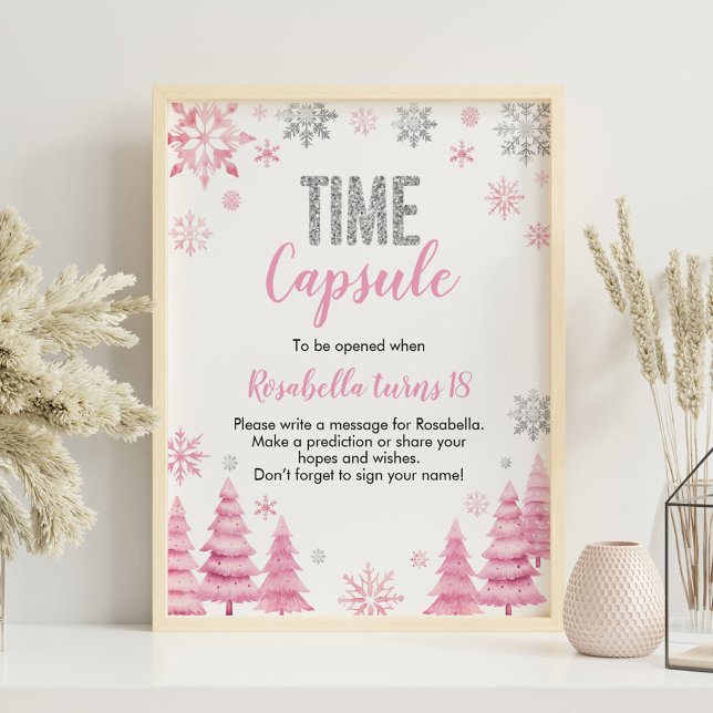 Winter Snowflake Birthday Time Capsule Sign (Creator Uploaded)