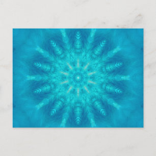 Winter Snowflake Blue Christmas Postcard