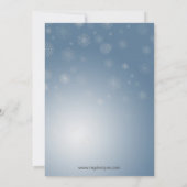winter snowflake blue Holiday party Invitation (Back)