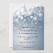 winter snowflake blue Holiday party Invitation (Front)