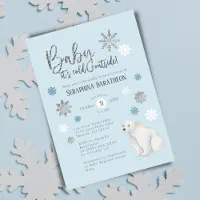 Polar bear hot sale baby shower invitations