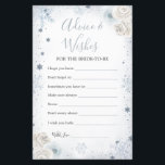 Winter Snowflake Bridal Shower Advice and Wishes<br><div class="desc">Winter Snowflake Bridal Shower Advice and Wishes Game</div>