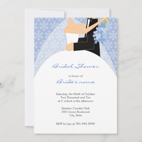 Winter Snowflake Bridal Shower Invitations