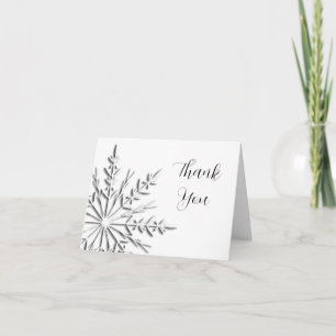 Winter Snowflake Bridesmaid Thank You Card
