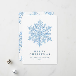 Winter snowflake Christmas Holiday Card