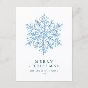 Winter snowflake Christmas Holiday Postcard
