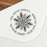 Winter snowflake Christmas holiday return address Self-inking Stamp<br><div class="desc">Return address rubber stamp featuring a whimsical snowflake and your name and address.</div>