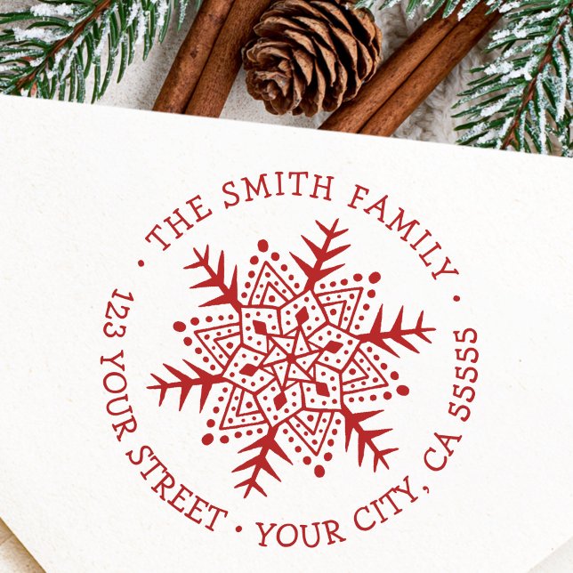 Winter snowflake Christmas holiday return address Self-inking Stamp (Winter snowflake Christmas holiday return address Self-inking Stamp)