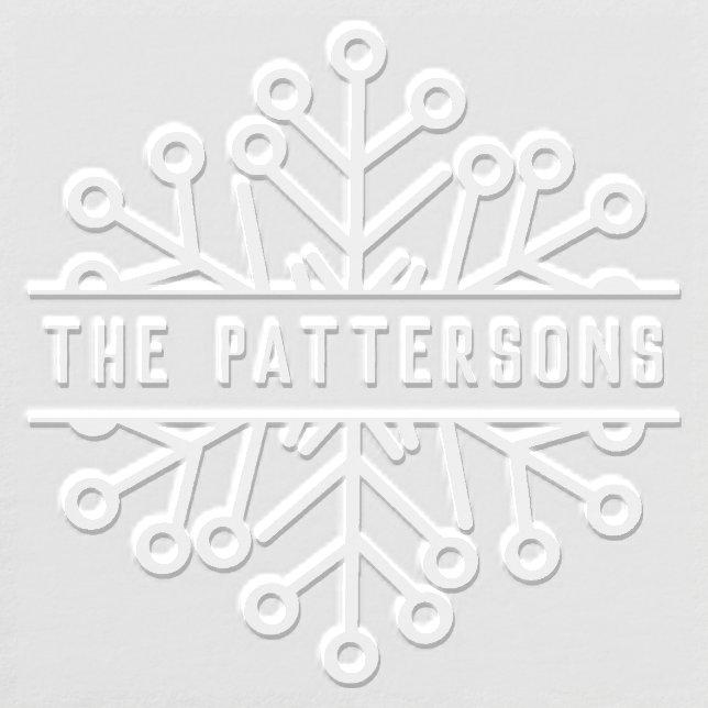 Winter Snowflake Christmas Holidays Personalized Embosser (Design)