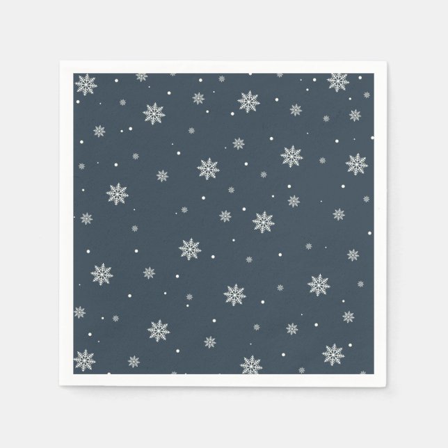 Winter Snowflake Christmas Napkins (Front)