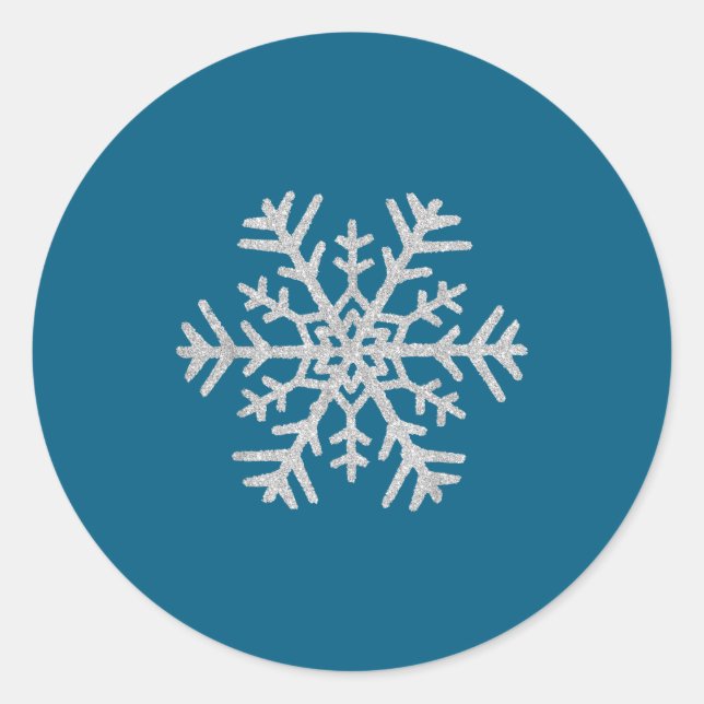 Winter Snowflake Christmas Xmas Costumes Men Women Classic Round Sticker (Front)