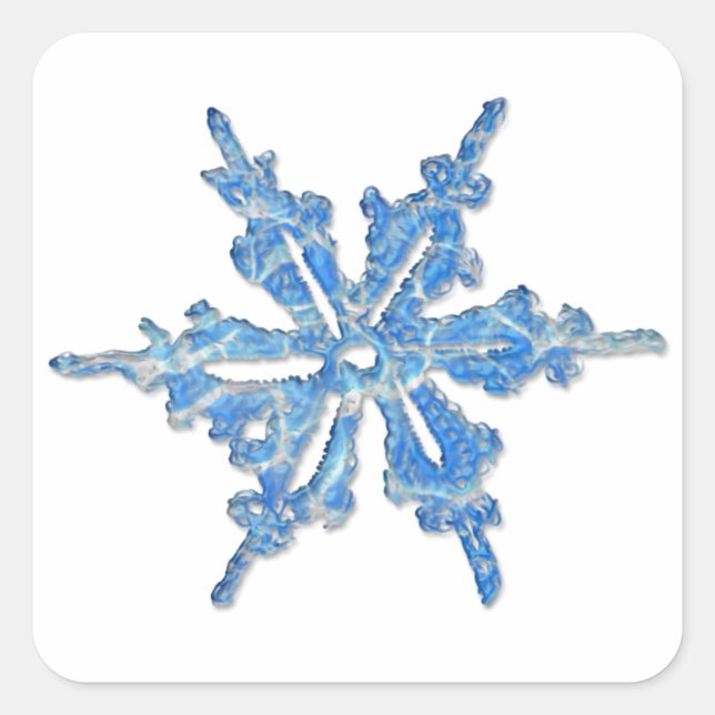 Winter Snowflake Design for Xmas 3 Square Sticker (Front)