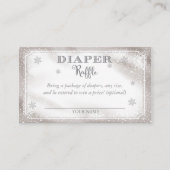 Winter Snowflake Diaper Raffle Card (Front)