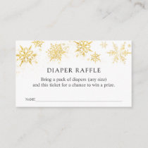 Winter Snowflake Diaper Raffle Ticket Enclosure Ca
