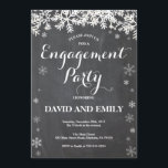 Winter Snowflake Engagement Party Invitation<br><div class="desc">Winter Snowflake Engagement Party Invitation with Chalkboard Background. Christmas Holiday. White Snowflake. For further customization,  please click the "Customize it" button and use our design tool to modify this template.</div>